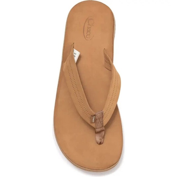 Chaco Classic Leather Flip Flop Thong Men's Size 7 Podiatrist Approved Tan - Picture 5 of 12